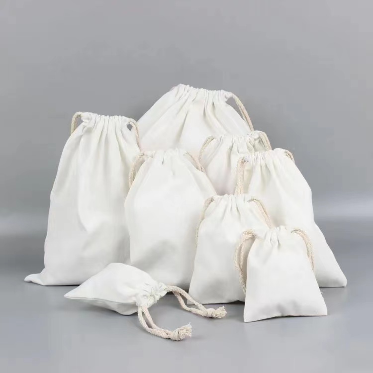 Factory Wholesale Cotton Mesh Fruit Bags with Drawstring Cotton Mesh Storage Bags