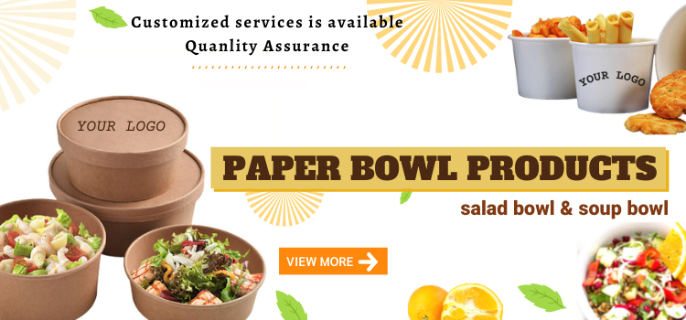 Kraft paper bowl dimensions and usage display