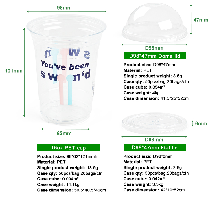 Custom Printed Logo Smoothie Cups Single Wall Tableware Tea Drink Food Ice Cream Champagne Soda Food Grade
