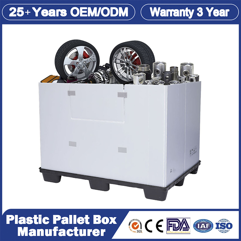 1200*1150mm Heavy Duty Light Weight Customized Stackable Collapsible/Foldable Plastic Pallet Box with Lid