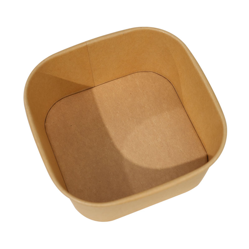 100% Compostable Natural Kraft Salad Bowl Thickened Construction Biodegradable For Restaurant Catering Events