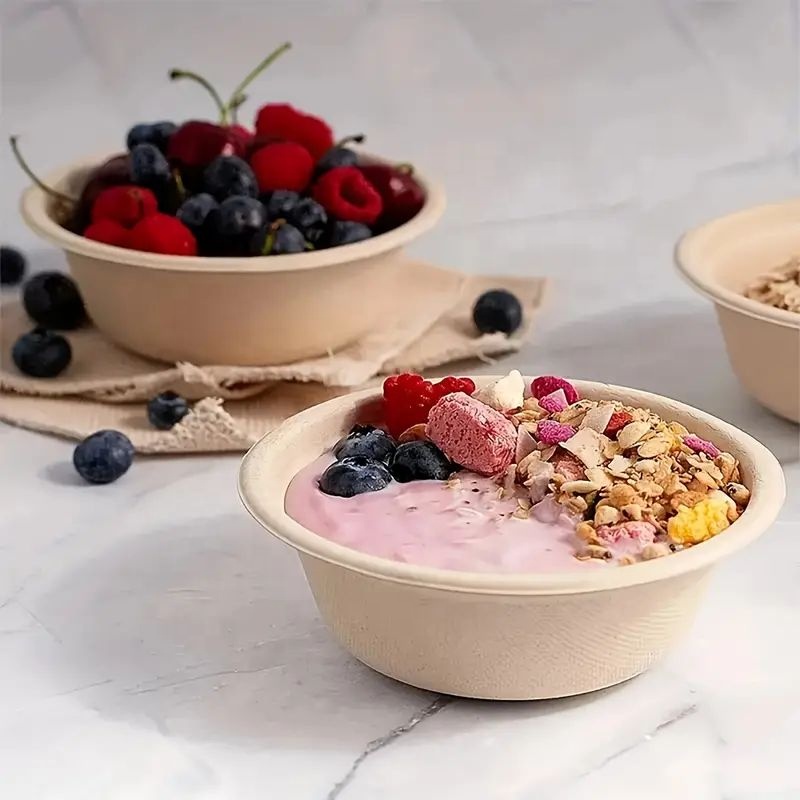 SINCERE 500 Ml Plant Based Bowl All Size Available Party Plates/Tray/Tableware/Paper Bowl