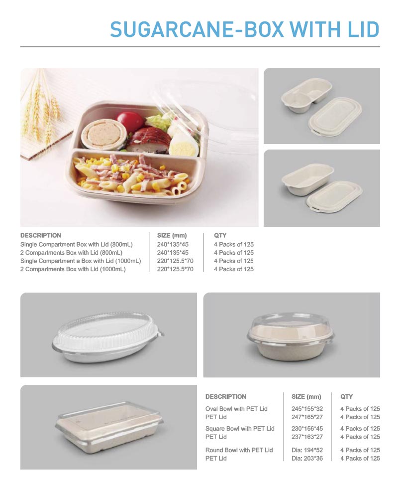 Sugarcane fiber meal container design 1