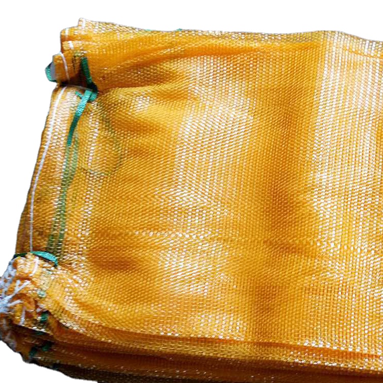 UV Treated Firewood Vegetable Onion Potato Fruit Packaging PP Tubular Net Mesh Raschel Mesh Bag with Drawstring