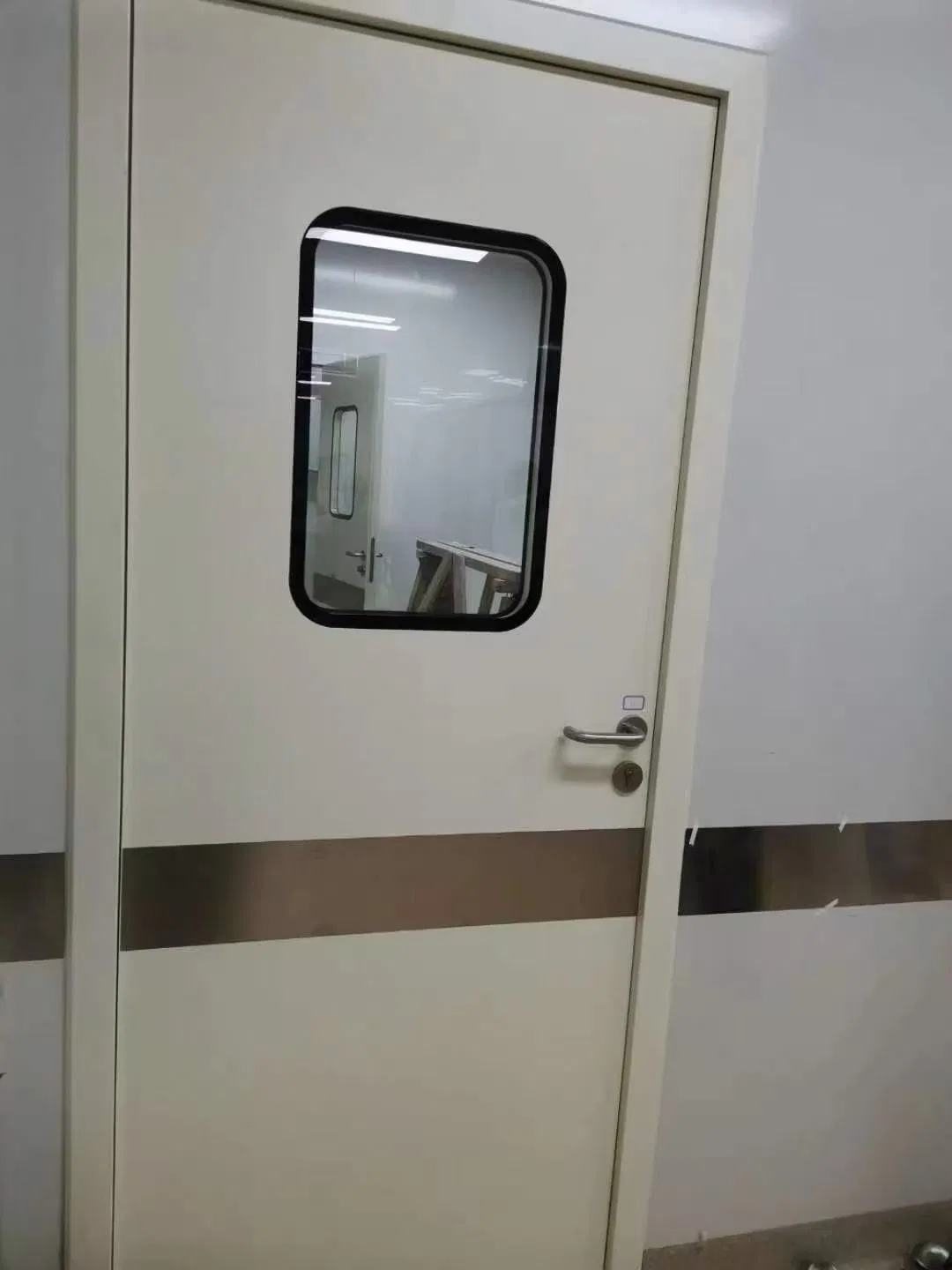 Porta Hospitalar de Aço Resistente ao Fogo para Projeto de Salas Limpas com Dobradiças Fiáveis
