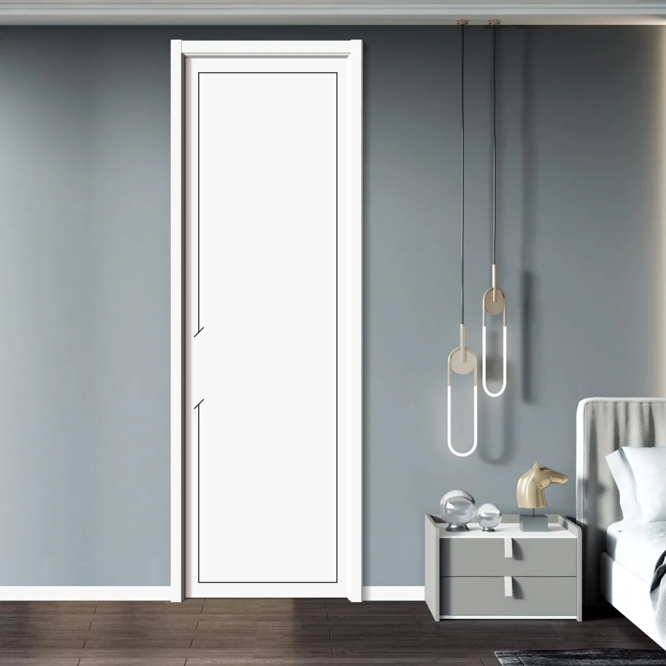 Top 10 Porta Interior de Madeira WPC Sólida de PVC Segurança Quarto Exterior MDF Casa Banheiro Isolante Acústico Turco EUA Interior Painel Portas Francesas para Quarto