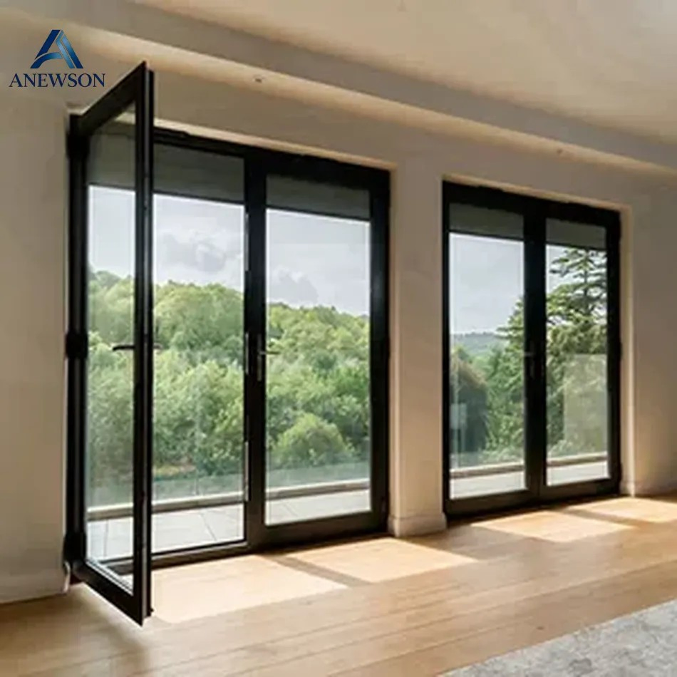 Portas de Perfil UPVC/PVC de Alta Qualidade e Impermeáveis Comerciais, Porta de Casamento UPVC