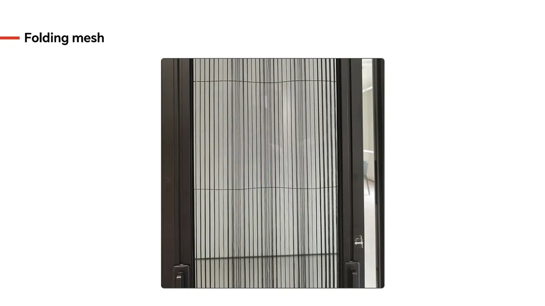 Portas de Aço Alumínio Comerciais Externas Harmônica Acordeão Vidro Interno Bifold Dobráveis Bi-Fold