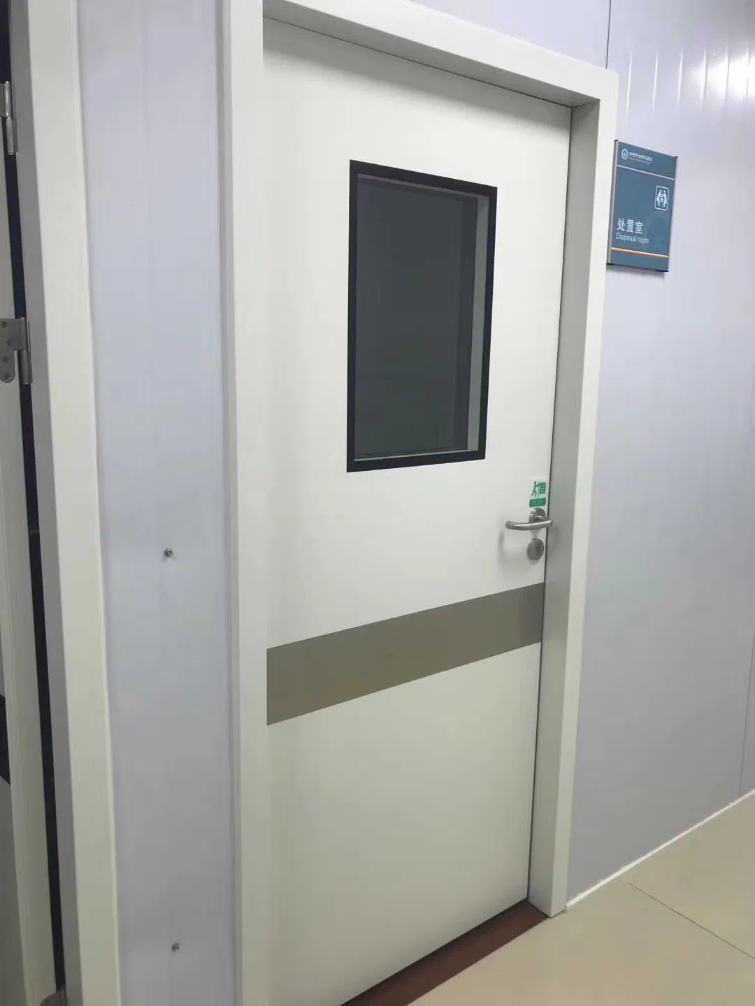 Porta Hospitalar de Aço Resistente ao Fogo para Projeto de Salas Limpas com Dobradiças Fiáveis