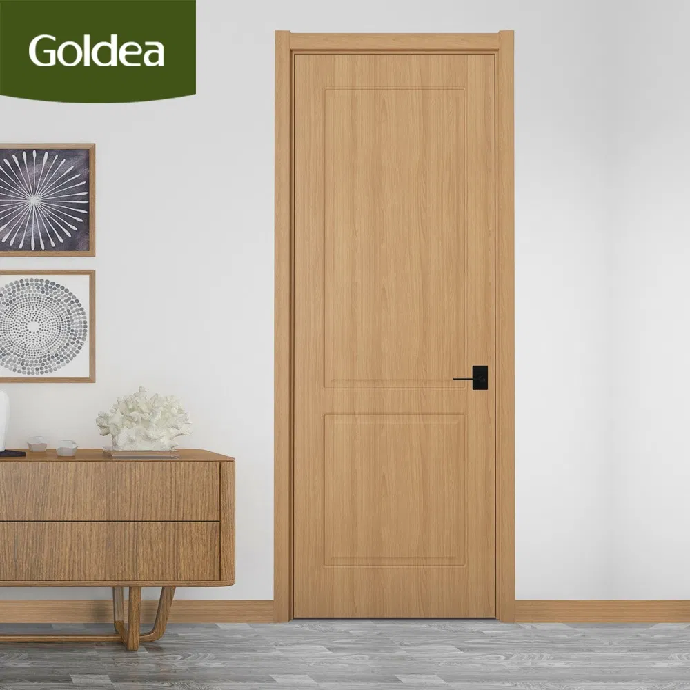 Estilo Moderno Simples Alívio Interior de Quarto Entrada Porta de Madeira MDF PVC de Madeira Sólida com Vidro