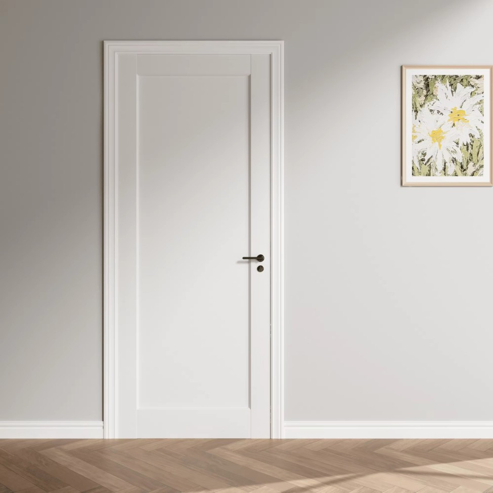 Porta Interior de Madeira Sólida Acústica Premium - Portas de Madeira Real em MDF/WPC/PVC Ecológicas com Superior Isolamento Acústico para Casas