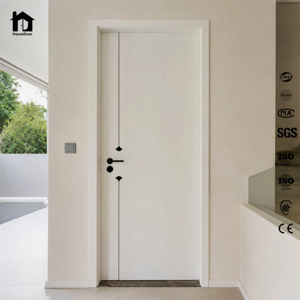 Project WPC Interior Door Invisible Door Ghost Door PVC Door UPVC Door Doors Wooden Flush Door Wood Interior Door Wholesale