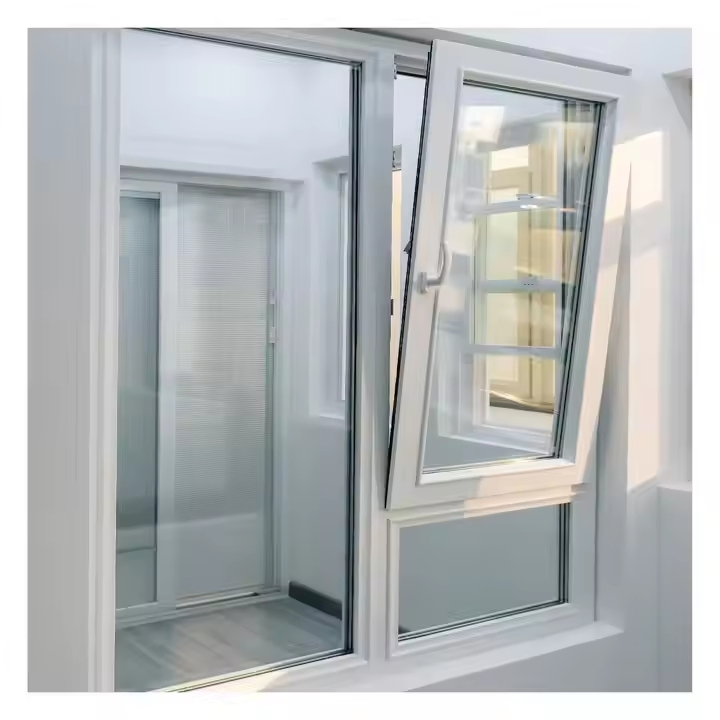 Porta de Vinil para Casa, com Quadro de PVC UPVC, de Dupla Abertura