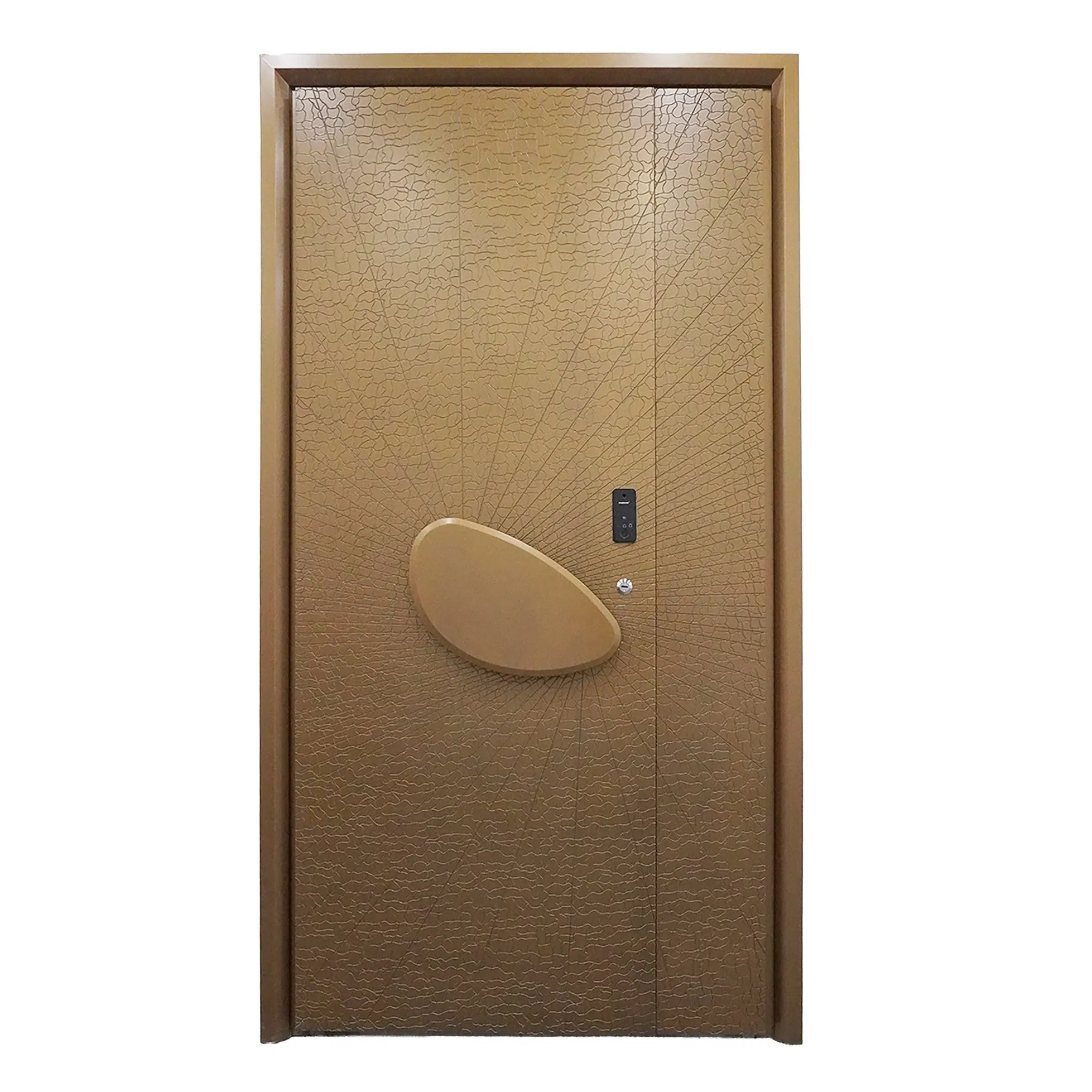 Porta de entrada de metal personalizada com segurança, porta exterior em alumínio, WPC, ferro forjado, porta de casa turca em PVC, porta de aço com ferragens