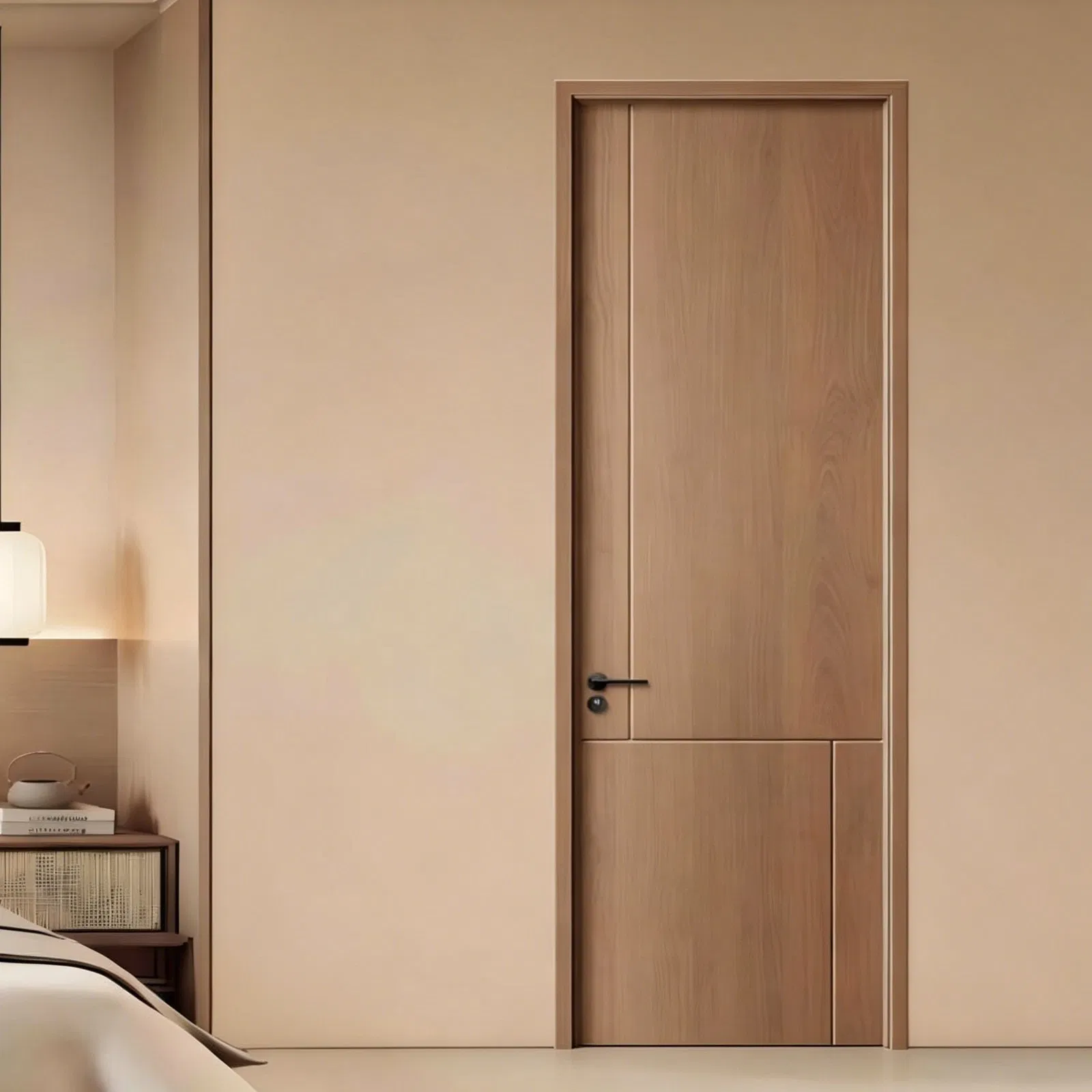 Fabricante de Luxo Interno Porta de Madeira Moderna de MDF PVC para Escola