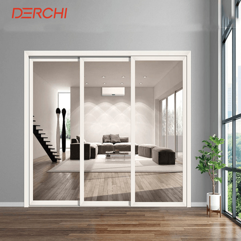 Porta deslizante de vidro plástico exterior e interior francês, porta deslizante de PVC UPVC, portas de pátio de vinil