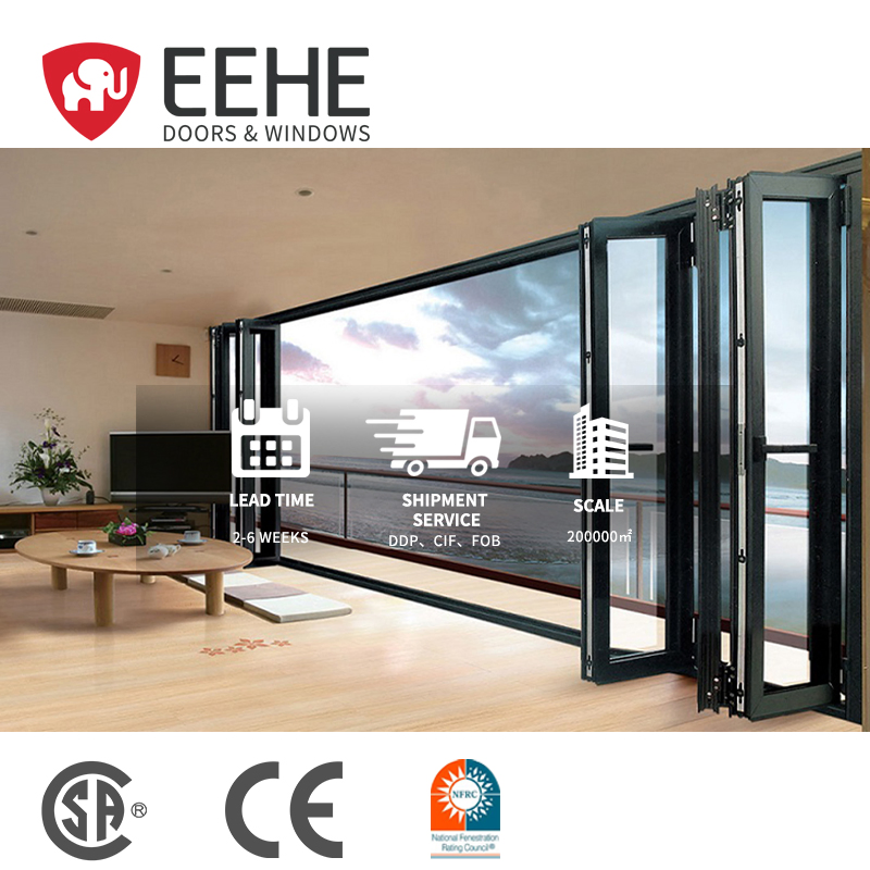 Portas Bifold de Alumínio Modernas com Opções de Abertura para Fachadas de Hotel