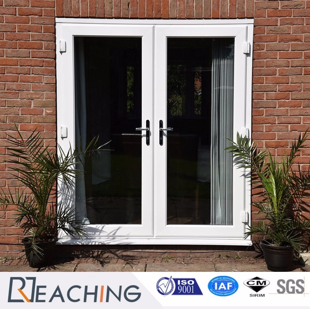 Porta Francesa de UPVC Branca para Atacado, Porta de Plástico PVC, Porta de Casamento para Jardim