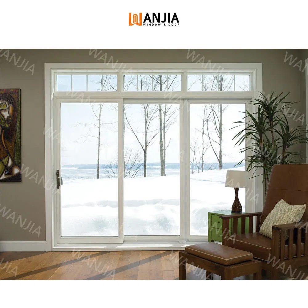 Fabricar Porta Deslizante Francesa de Vidro Duplo de Balcão em PVC UPVC
