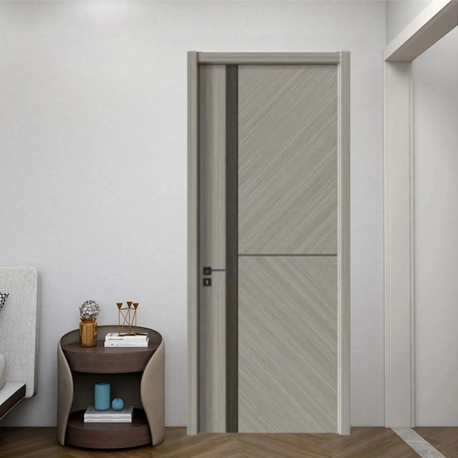 Preço de fábrica para porta de banheiro, quarto, vidro deslizante, alumínio, pivotante, pátio, aço, metal, MDF, madeira, gravação em madeira, composto de PVC, para hotel e hospital