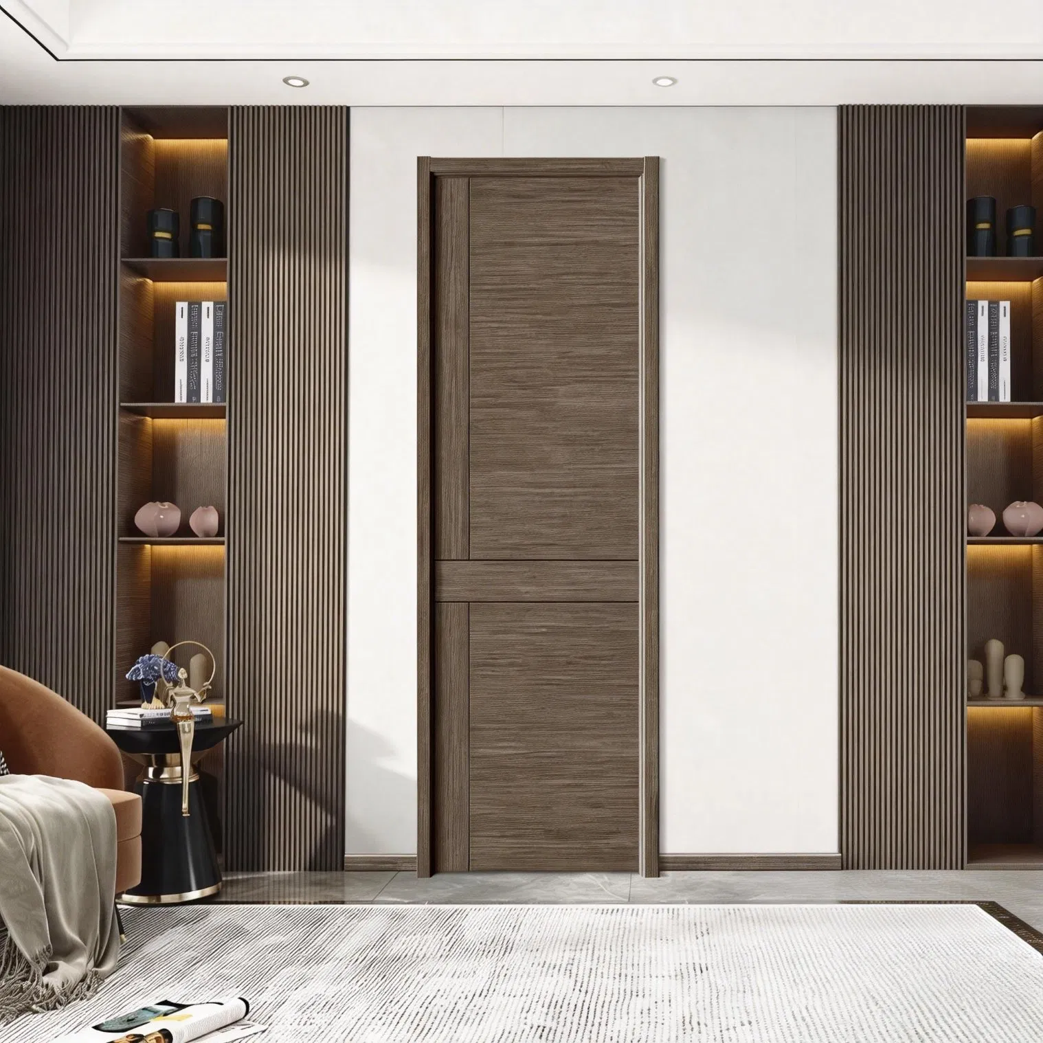 Top 10 Porta Interior de Madeira WPC Madeira PVC Sólida Segurança Quarto Exterior MDF Casa Banheiro Isolamento Acústico Turco EUA Entrada Moderna Principal Janelas e Portas