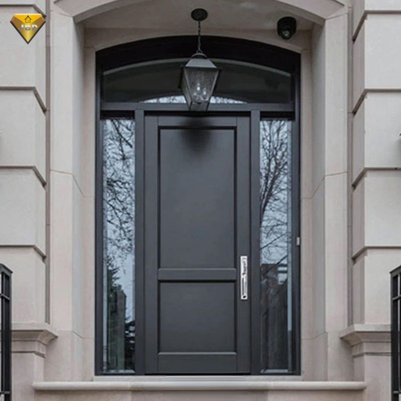 Portas de Entrada Frontais de Design Moderno Personalizáveis em Madeira para Exterior de Casas