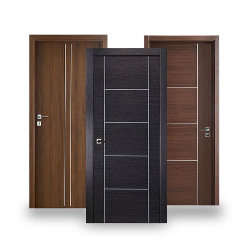 Porta de Madeira Acústica Interior Laminada em MDF para Entrada de Apartamento, Hotel, Hospital, Escola