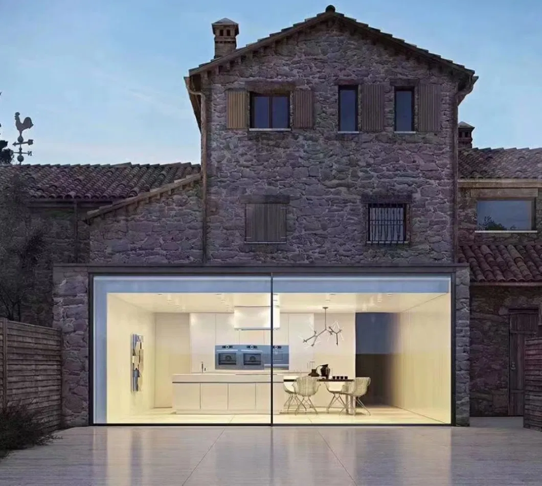Portão de Entrada Duplo Baiyiyuan Design de Segurança Exterior Varanda Cozinha Porta de Correr de Vidro PVC UPVC Dobrável