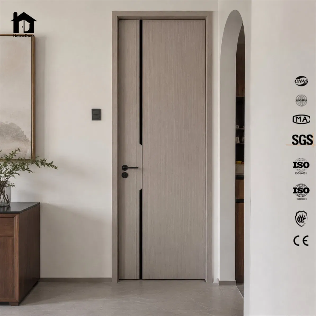 Project WPC Interior Door Invisible Door Ghost Door PVC Door UPVC Door Doors Wooden Flush Door Wood Interior Door Wholesale