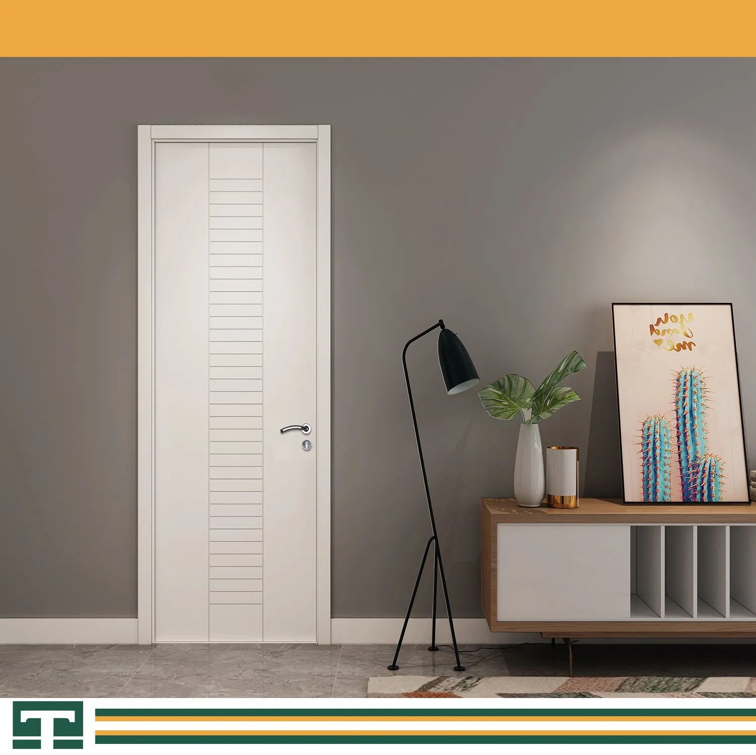 Porta de madeira maciça por atacado da China, porta interior de madeira, porta composta de PVC para entrada de casa, porta exterior principal, porta pivotante, porta de celeiro real, porta de quarto em MDF, luxo à prova de som