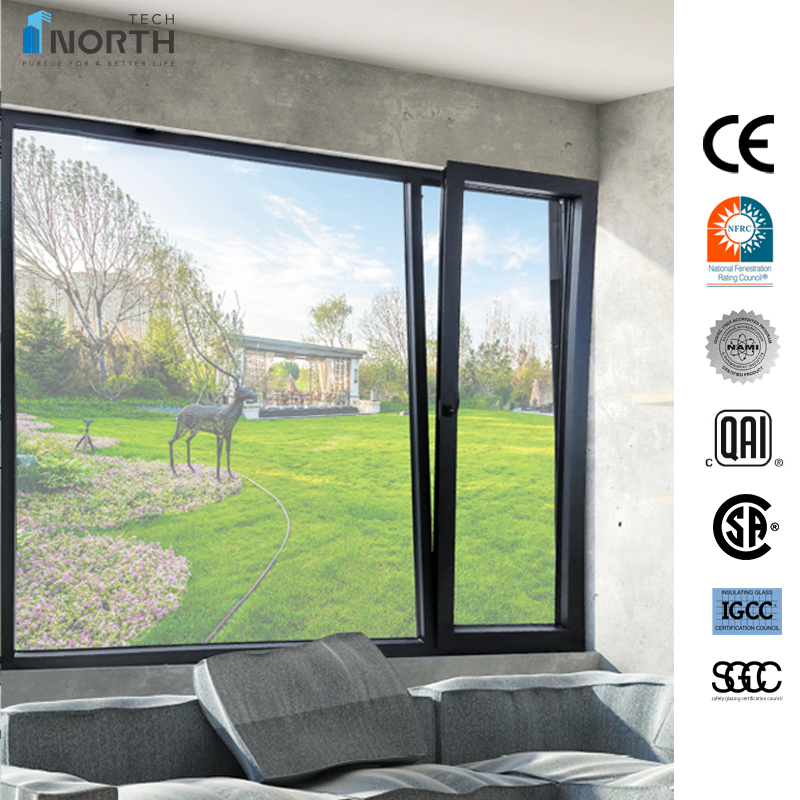 Janelas e portas de impacto de alumínio UPVC PVC vinil com abertura de guilhotina, deslizante, basculante e de giro da Northtech, com certificação NFRC NAMI CE QAI