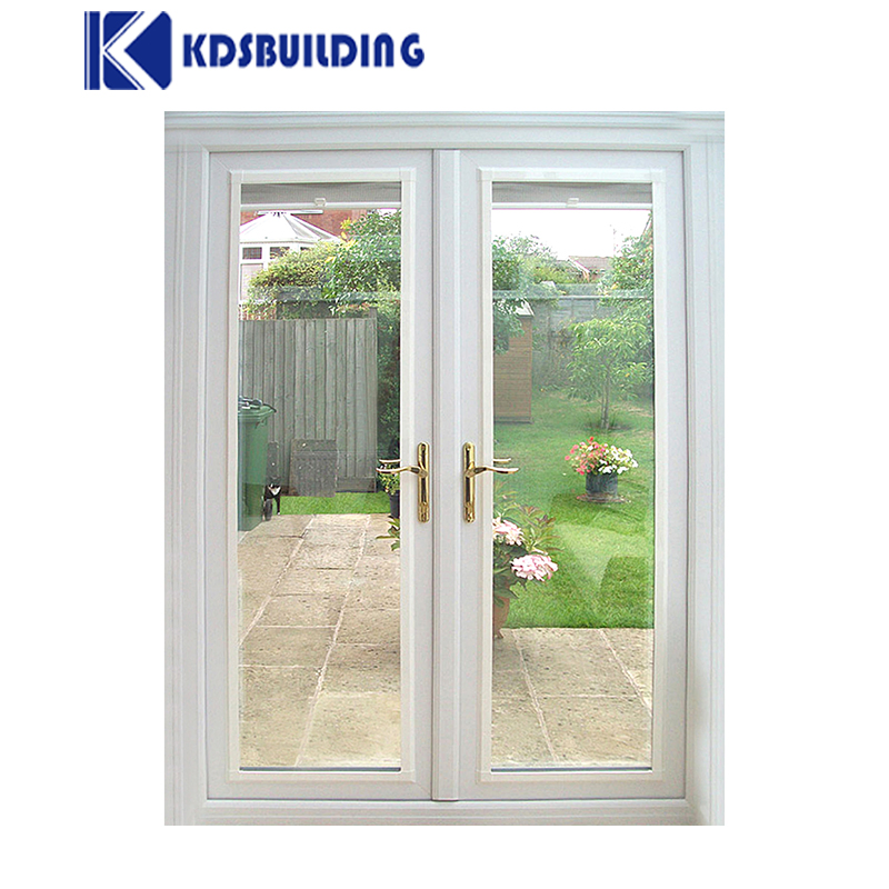 Porta dupla francesa de exterior para casa, entrada de villa, portas de PVC com abertura pivotante, porta de pátio, porta de guilhotina em UPVC