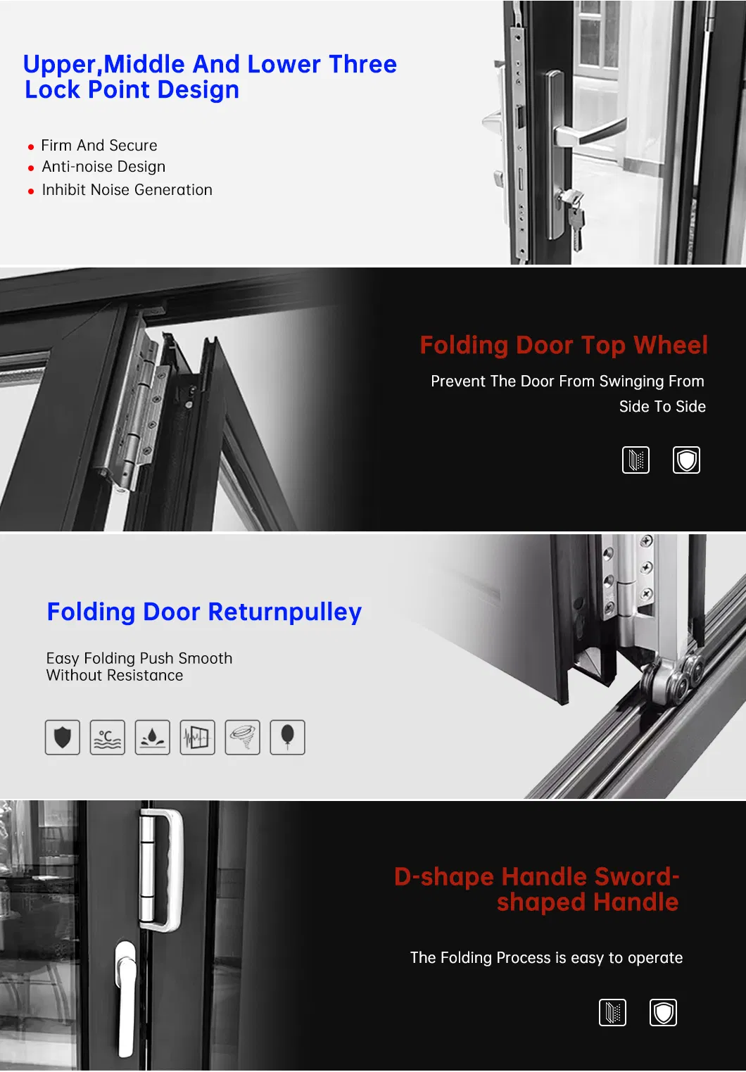 Portas Bifold de Alumínio Modernas com Opções de Abertura para Fachadas de Hotel