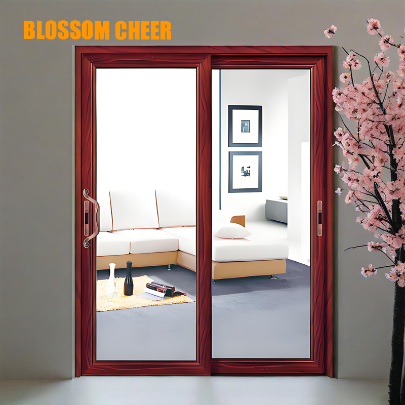 Design de Porta de PVC Deslizante Pesada para Quarto, Portas de Plástico UPVC em Madeira