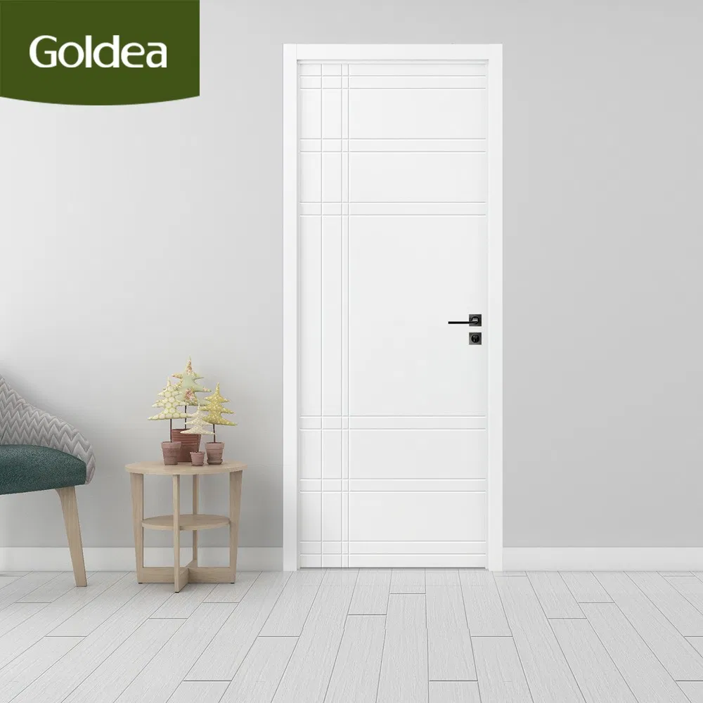 Estilo Moderno Simples Alívio Interior de Quarto Entrada Porta de Madeira MDF PVC de Madeira Sólida com Vidro