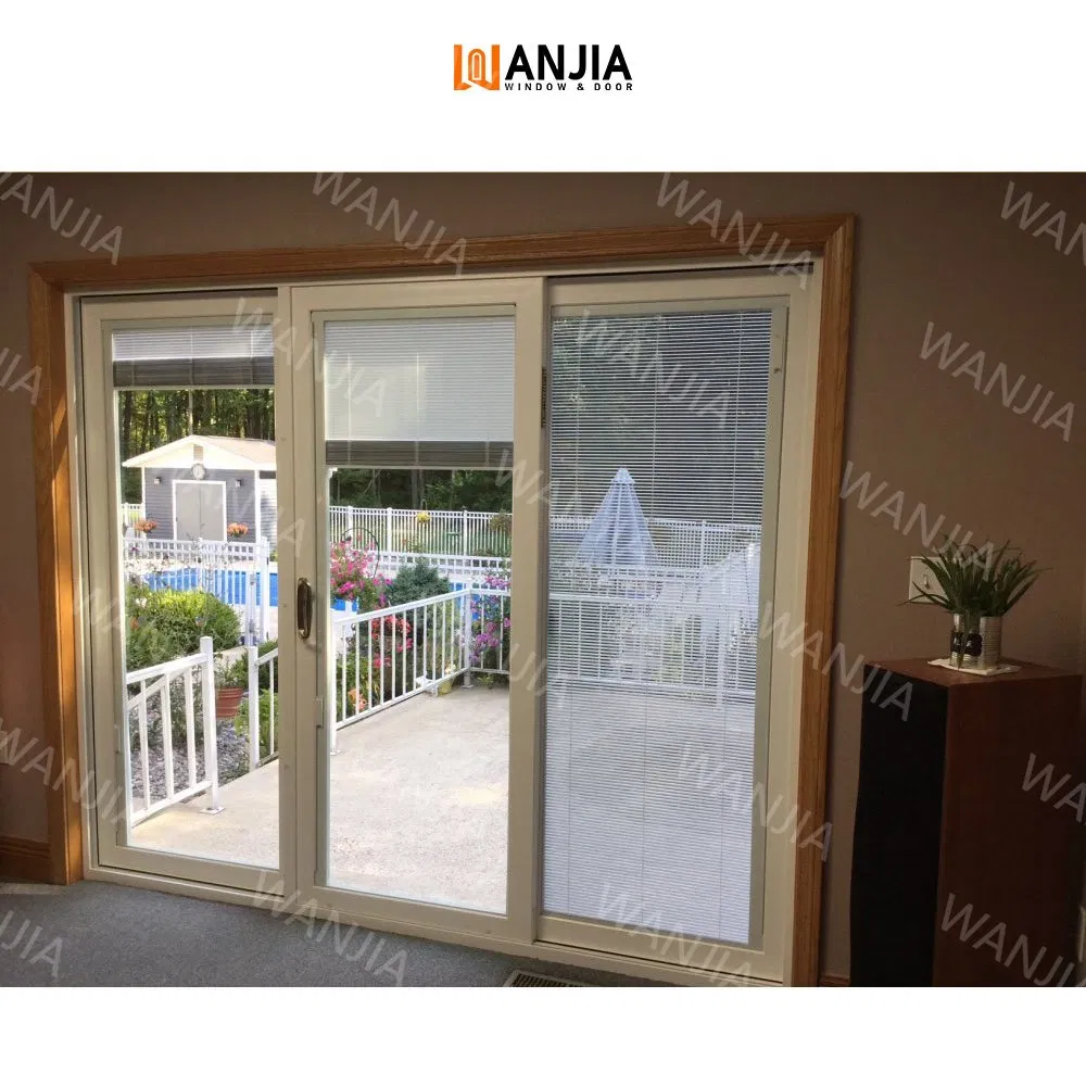 Fabricar Porta Deslizante Francesa de Vidro Duplo de Balcão em PVC UPVC