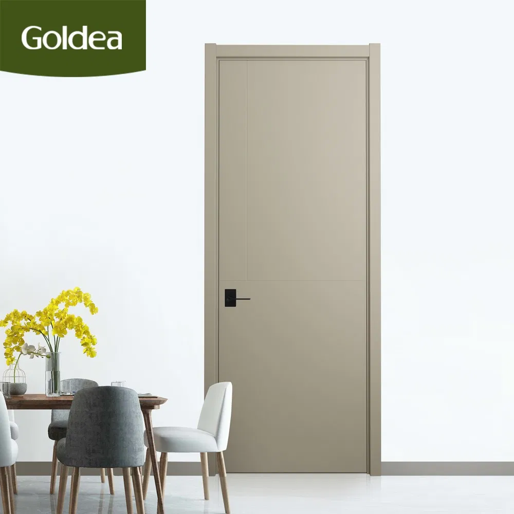 Estilo Moderno Simples Alívio Interior de Quarto Entrada Porta de Madeira MDF PVC de Madeira Sólida com Vidro