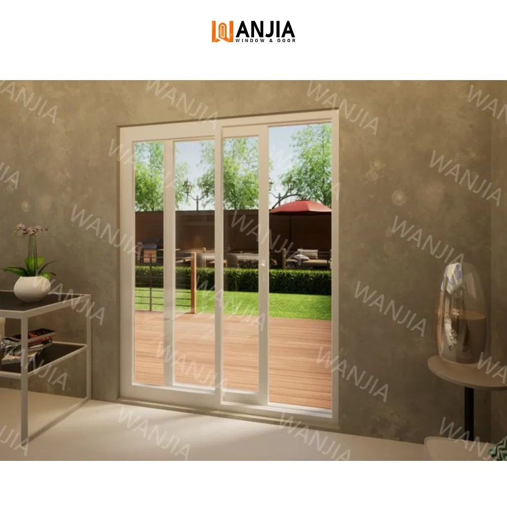 Fabricar Porta Deslizante Francesa de Vidro Duplo de Balcão em PVC UPVC