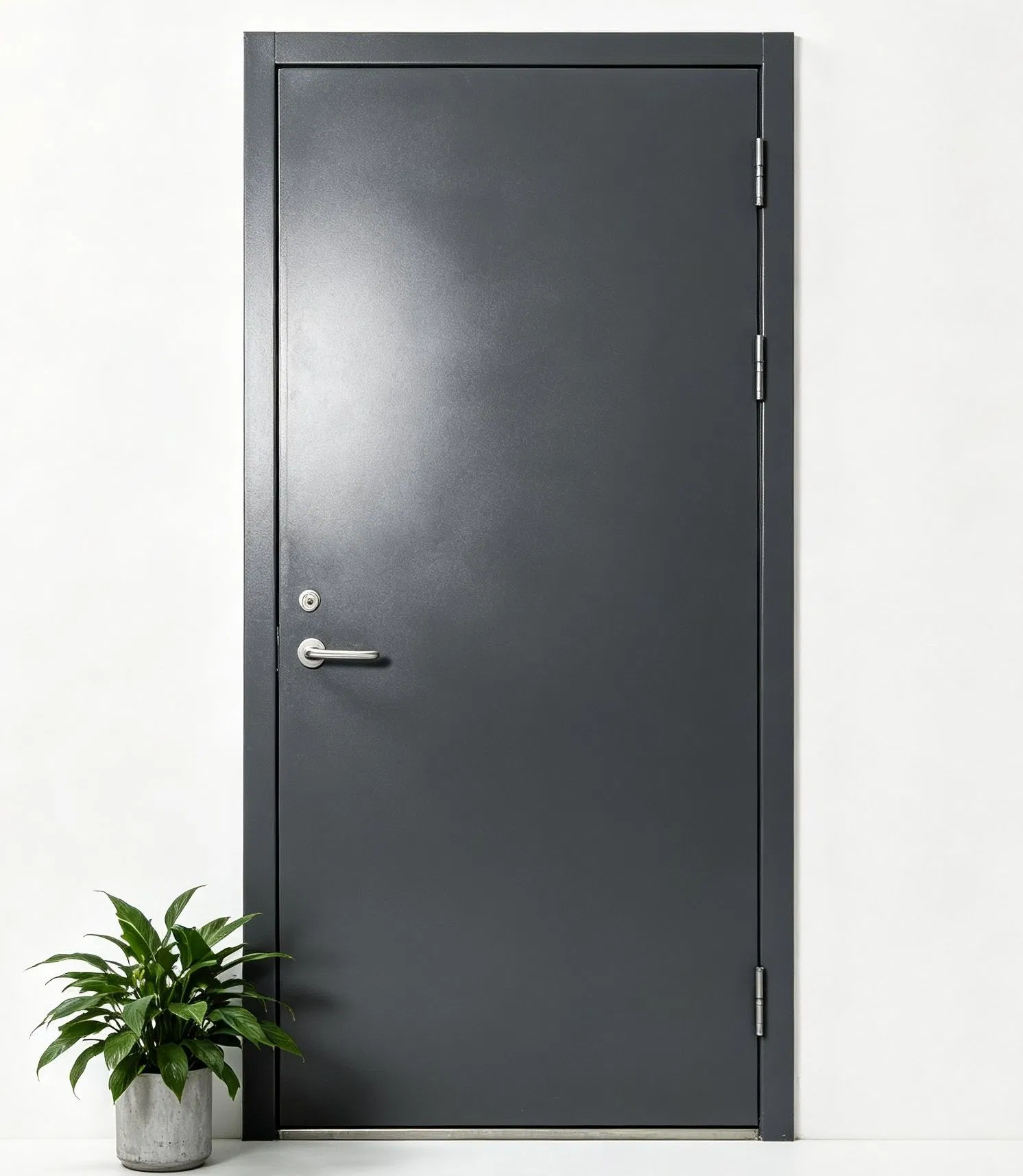Porta de Aço Resistente ao Fogo Moderna com Vidro de Visão Clara para Projeto Comercial de Hotel e Edifício de Escritórios