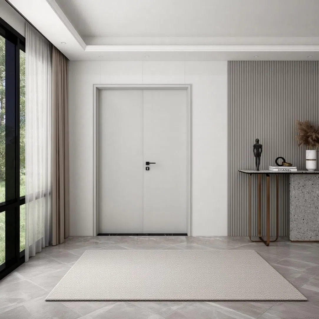 Porta HPL com Filme de PVC Acabamento Satin Estilo Creme Francês Armazenamento Multifuncional Design Livre