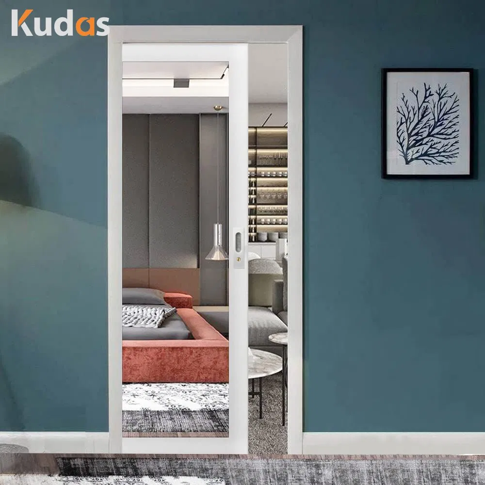 Porta de vidro exterior de duas folhas em estilo francês, porta de PVC para interiores, portas de madeira
