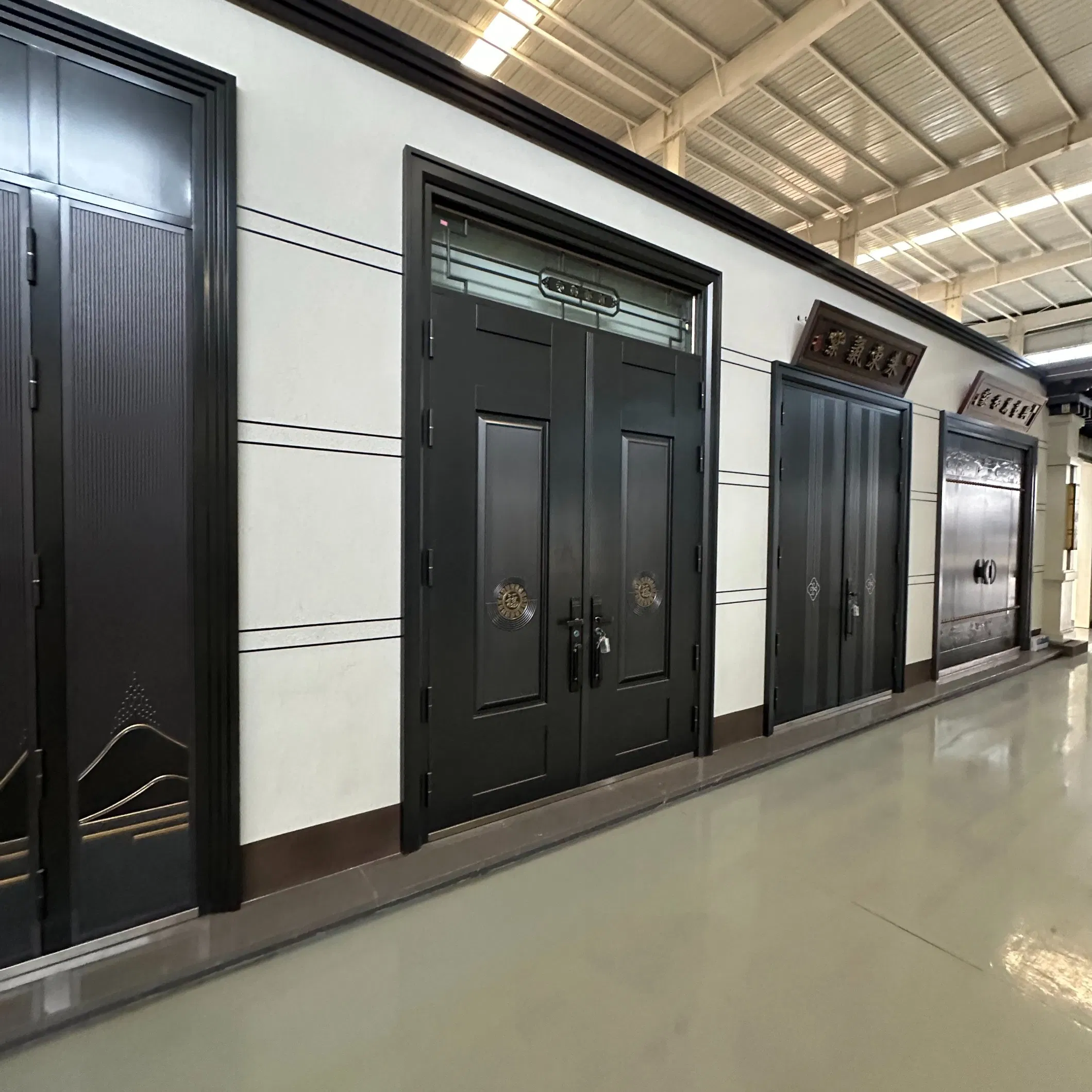 Porta de Entrada Frontal de Ferro Dupla Simples Segurança Exterior Aço Quarto Balanço Madeira Segurança Aço Inoxidável Padrão Não Fibra de Vidro PVC UPVC Alumínio