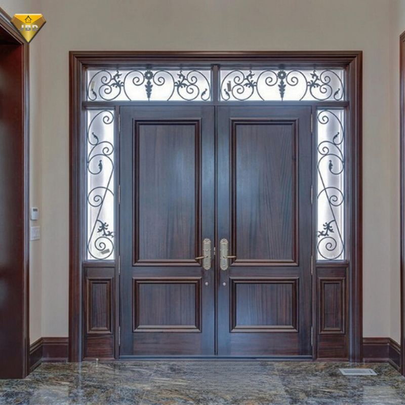 Portas de Entrada Frontais de Design Moderno Personalizáveis em Madeira para Exterior de Casas