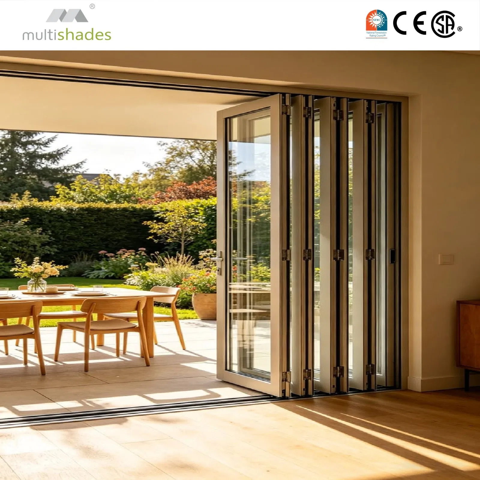 Elegantes portas de dobrar internas em estilo francês com três painéis, porta de dobrar em alumínio, porta de dobrar em PVC