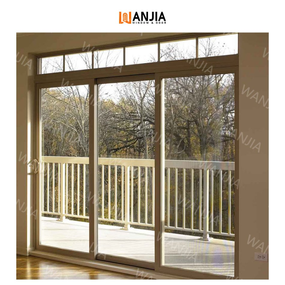 Fabricar Porta Deslizante Francesa de Vidro Duplo de Balcão em PVC UPVC