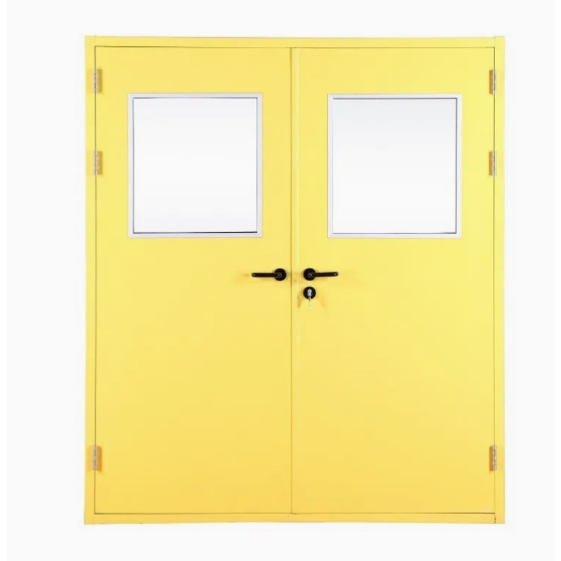 Porta de Aço de Segurança Resistente a Impactos e Classificada para Fogo para Edifício Governamental