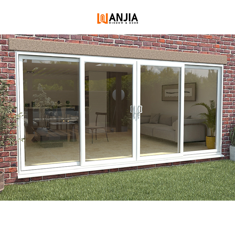 Portas de Correr de Plástico PVC para Varanda com Vidro Duplo em PVC