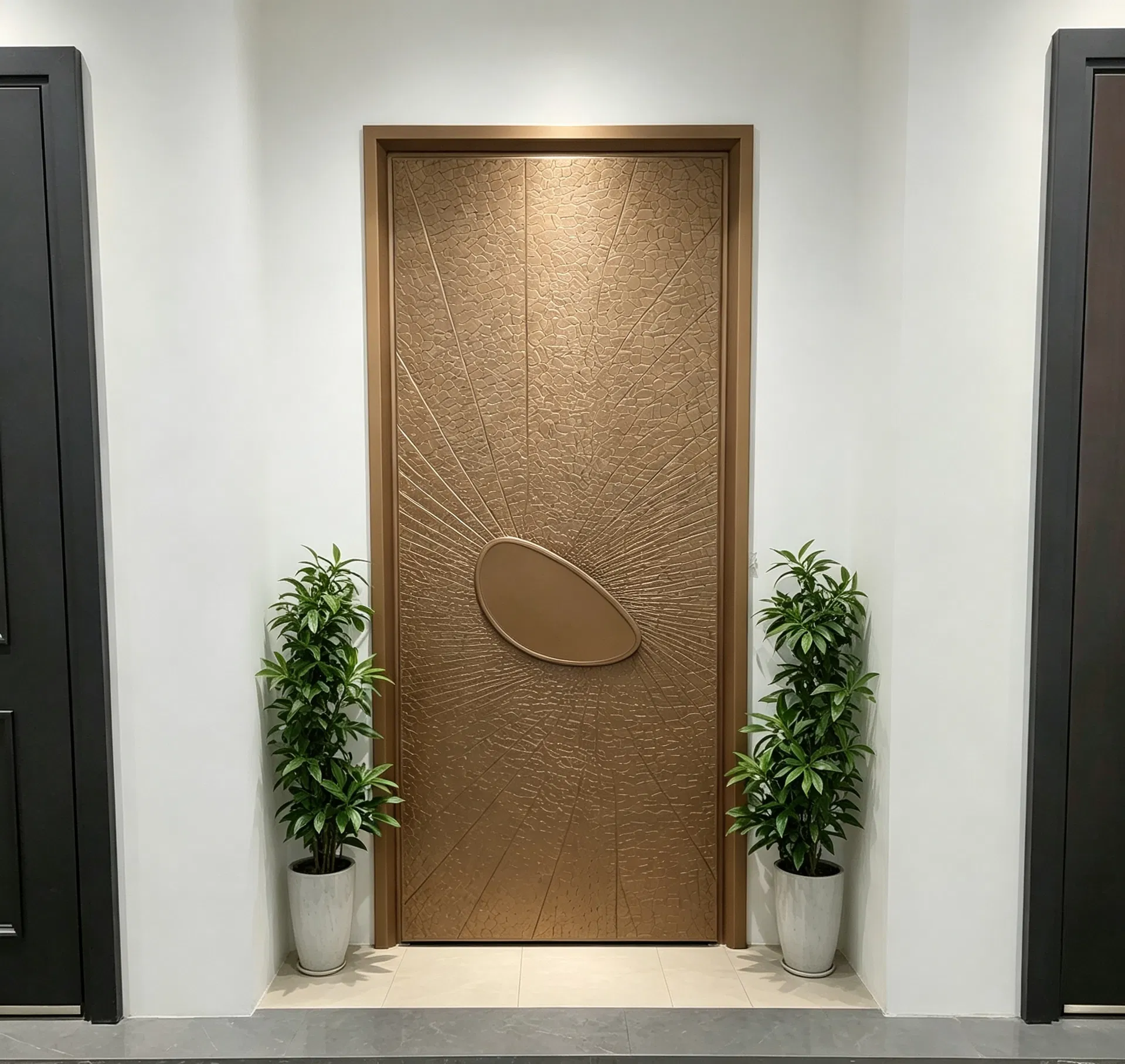 Porta de entrada de metal personalizada com segurança, porta exterior em alumínio, WPC, ferro forjado, porta de casa turca em PVC, porta de aço com ferragens