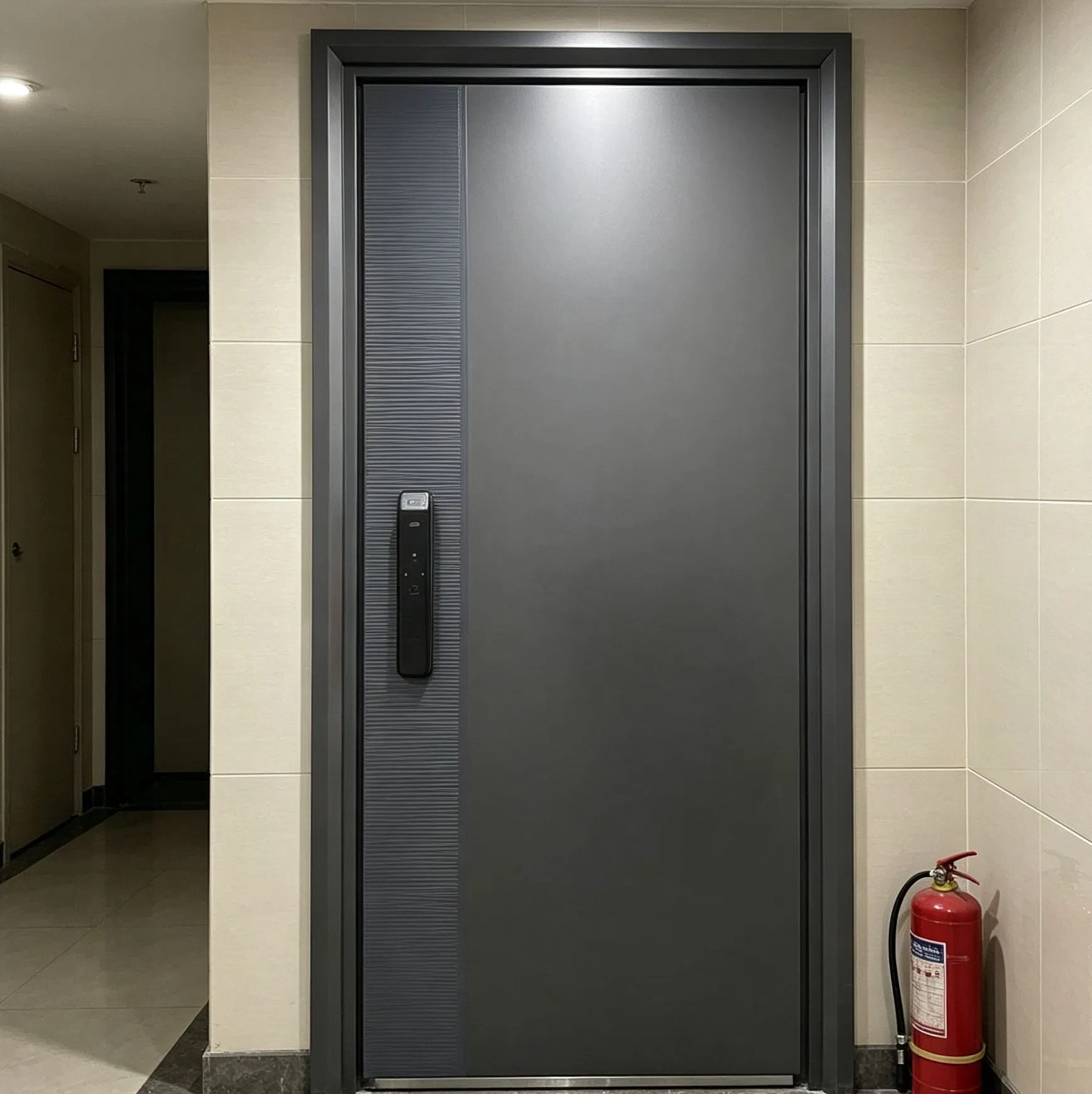 Porta de Segurança em Aço Moderna Personalizada para Villa, Função à Prova de Fogo e Antifurto, Design Luxuoso para Interior e Exterior, Porta de Aço Armado para Segurança Externa
