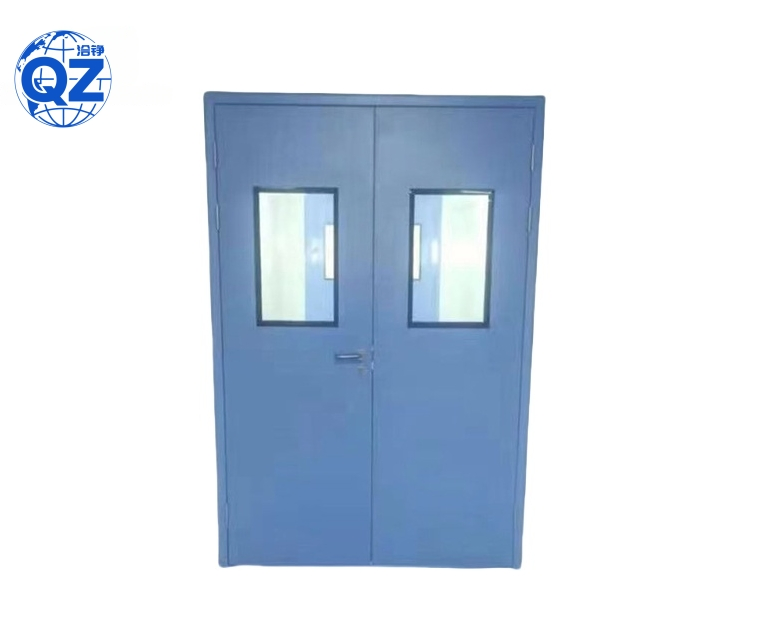 Porta Metálica Oca de Aço Galvanizado Porta Resistente ao Fogo Porta de Aço Classificada para Hospital Corredor Externo Porta de Fogo